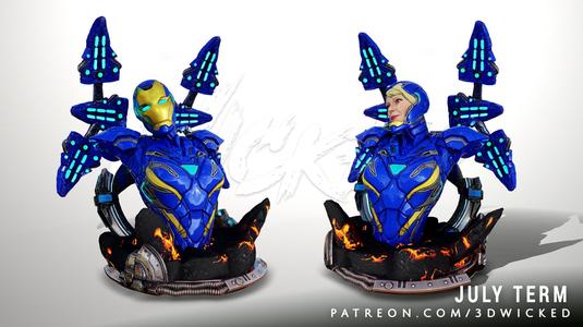 Wicked Marvel Avengers Rescue: Pepper Pots 3d Bust: STL ready for printing