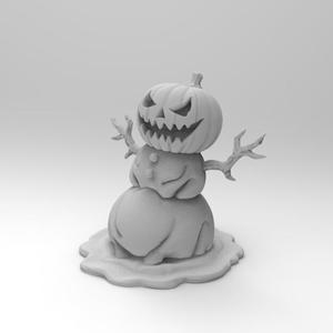 Jack-o'-Lantern Snowman Figurine