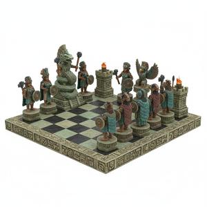 Ancient Mesoamerican Empire Chess Set - Warrior Kings & Gods 3D Print