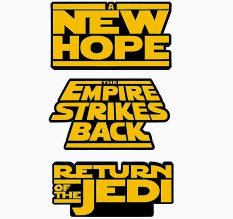 STAR WARS TRILOGY Logo Displays by MANIACMANCAVE3D