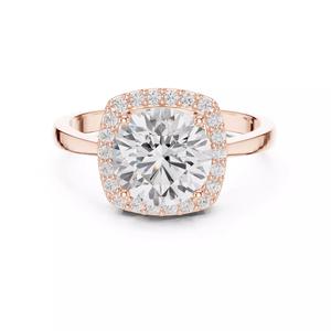 Round Halo Diamond Engagement Wedding Ring ALL SIZES STL Video