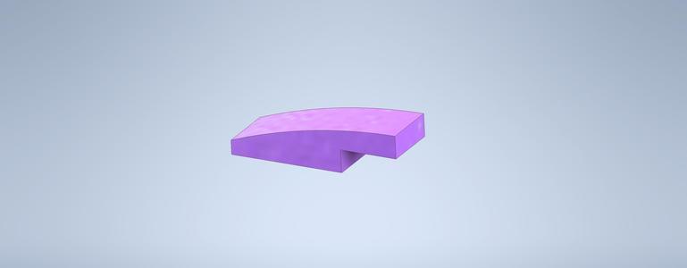 Roof tile 1x3 curved