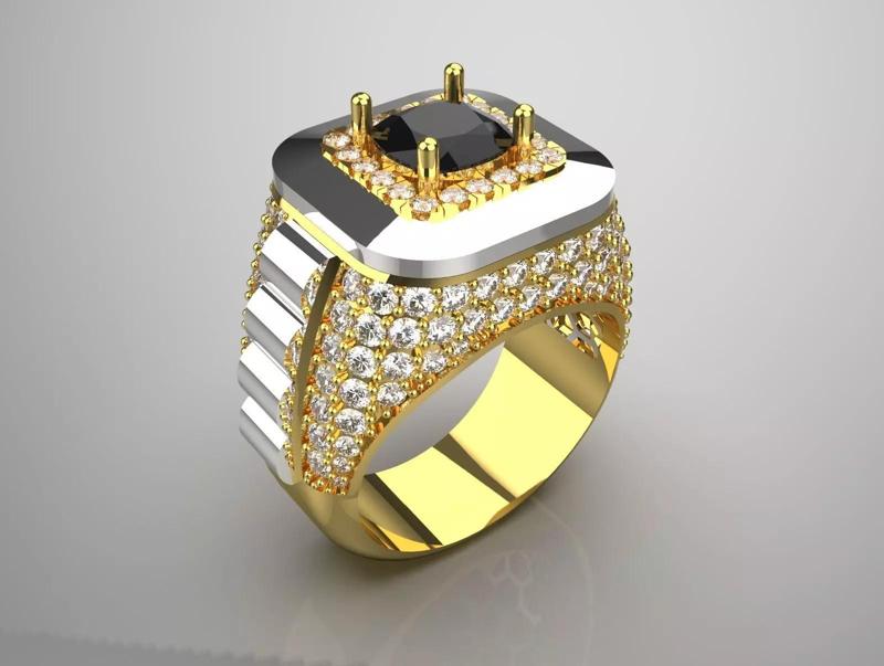 Luxury man Rolex design diamond ring model ror0049