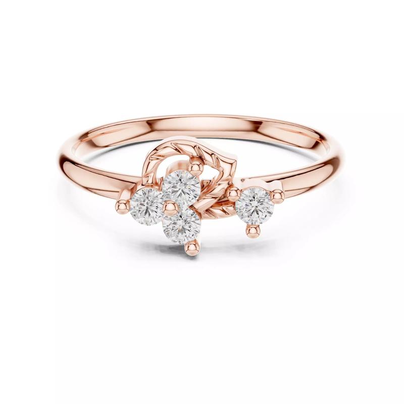 Round Cut Small Diamond Engagement Wedding Ring 3DM STL Video