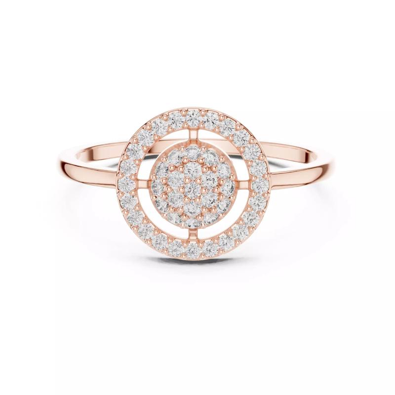 Round Cut Halo Diamond Engagement Wedding Ring 3DM STL Video