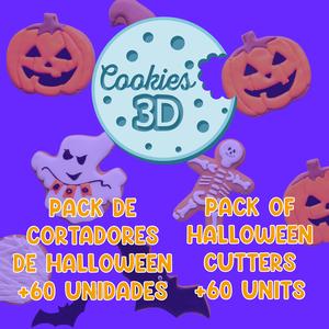 PACK OF MORE THAN 60 HALLOWEEN CUTTERS FOR COOKIE AND FONDANT