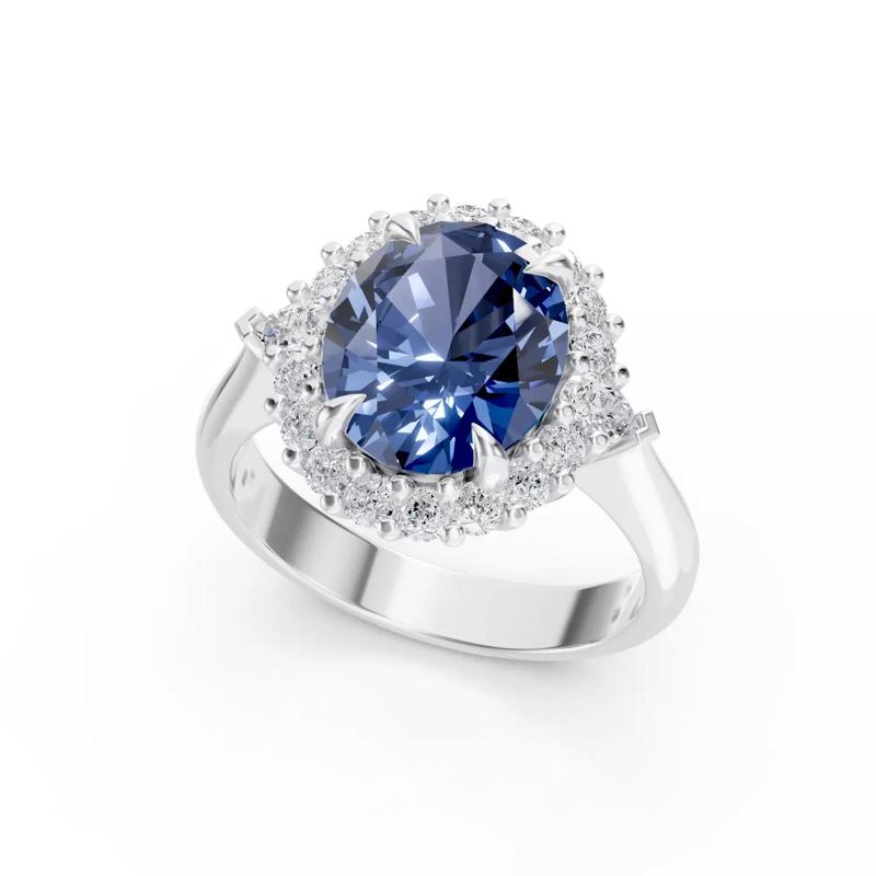 Sapphire Halo Ring