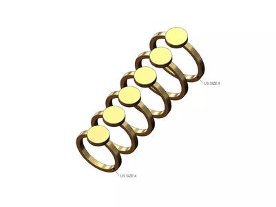 Round shaped ring US sizes 4to9