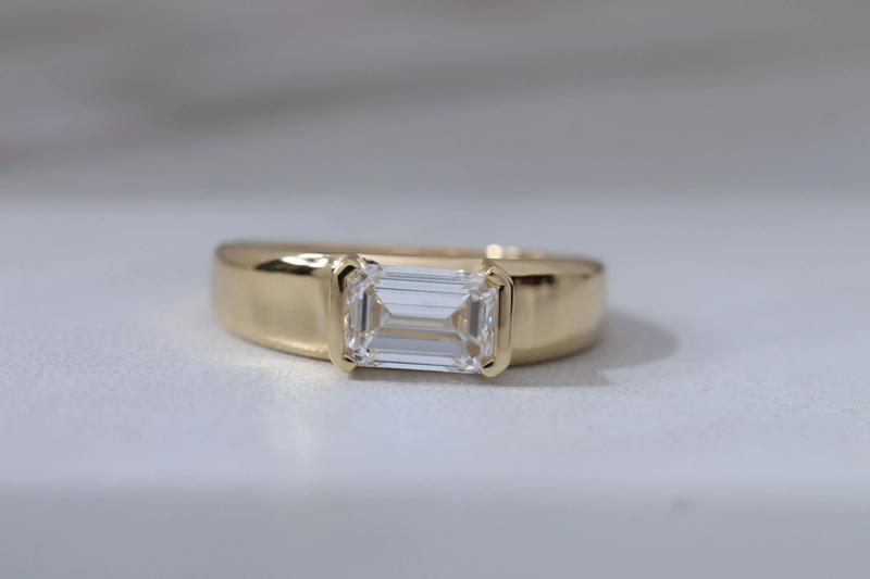 Emerald Cut Solitaire Ring - 3d Model