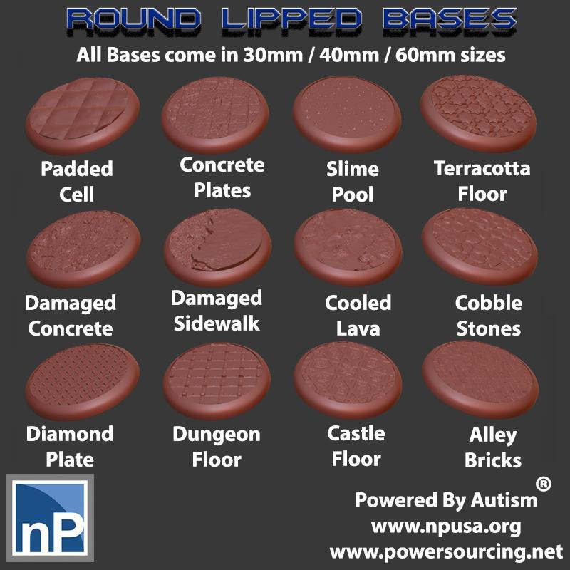 Round Lipped Bases