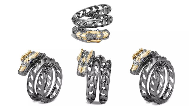 Dragon Legend Naga Coil Blaked Gents  Ring