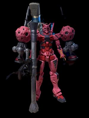 Red Gundam Bits for Genkai Toppa