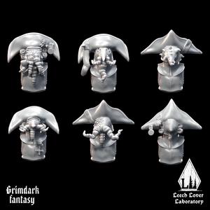 6x Grognar torsos for miniature-agnostic grimdark wargames