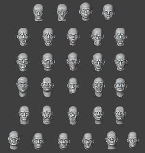 28mm-32mm Female and Male Heads Resource