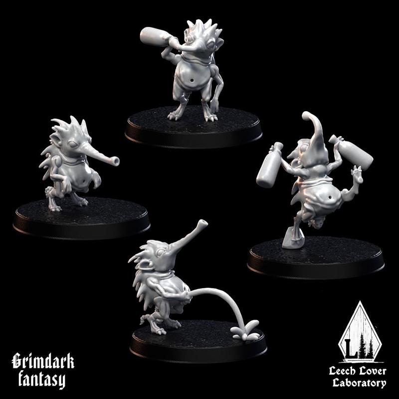 Drunken pub-crawling hedgehogs for miniature-agnostic grimdark wargames