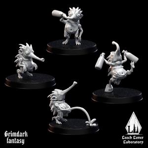 Drunken pub-crawling hedgehogs for miniature-agnostic grimdark wargames