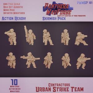 Contractors: Urban Strike Team Mono-Pose Pack (6mm Real Scale)