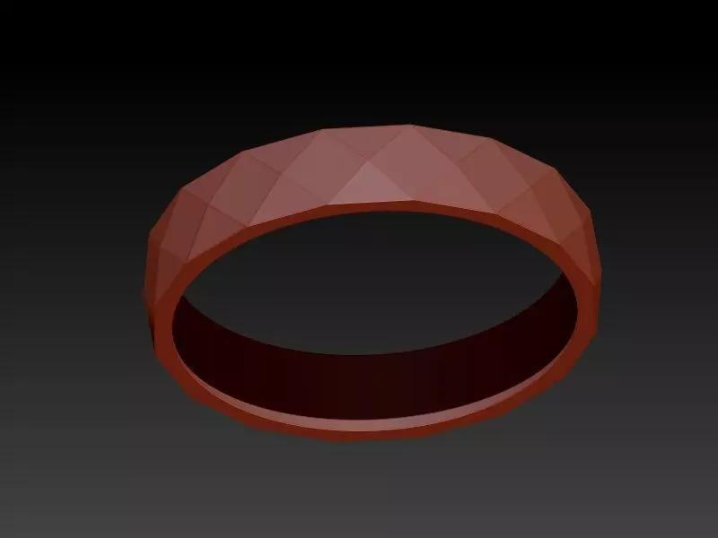 Domed Pyramid Pattern Wedding Band Ring USA Sz 8 9 10 11 12 13