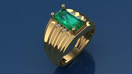 Emerald Cut-Ring Jewelry for him