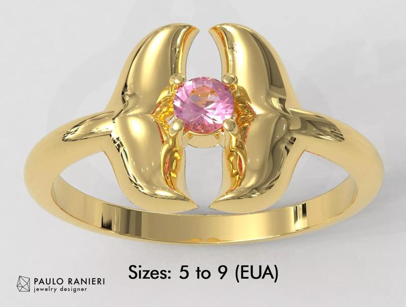 Dolphin Gemstone Ring