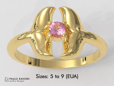 Dolphin Gemstone Ring