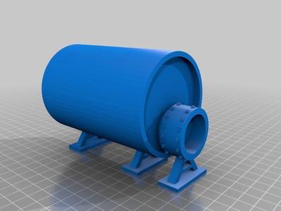 Fuel storage and Brick buildings for Sci-fi Modular pipe network for wargaming scenery