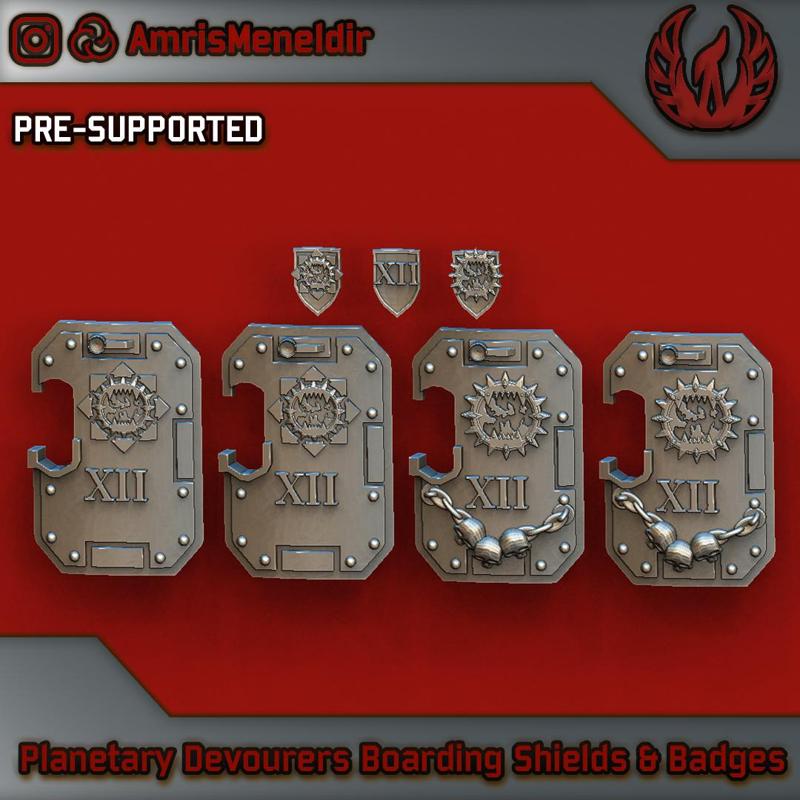 Planetary Devourers Boarding Shields & Badges