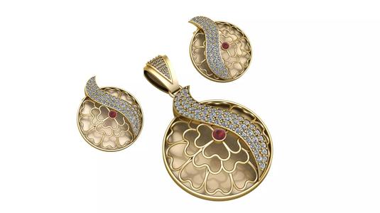 CIRCLE SHAPE LOCKET SET 3D PRINTABLE MODEL