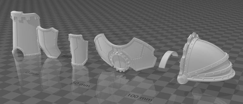 Machienne Man Upgrade Plates for 28mm
