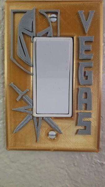 Decorative Vegas Golden Knights inspired Wall Plates Lutron US Light Switch
