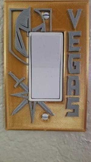 Decorative Vegas Golden Knights inspired Wall Plates Lutron US Light Switch