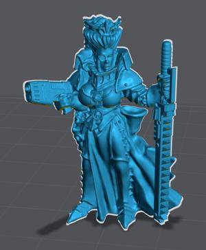 Emeline with chainsword