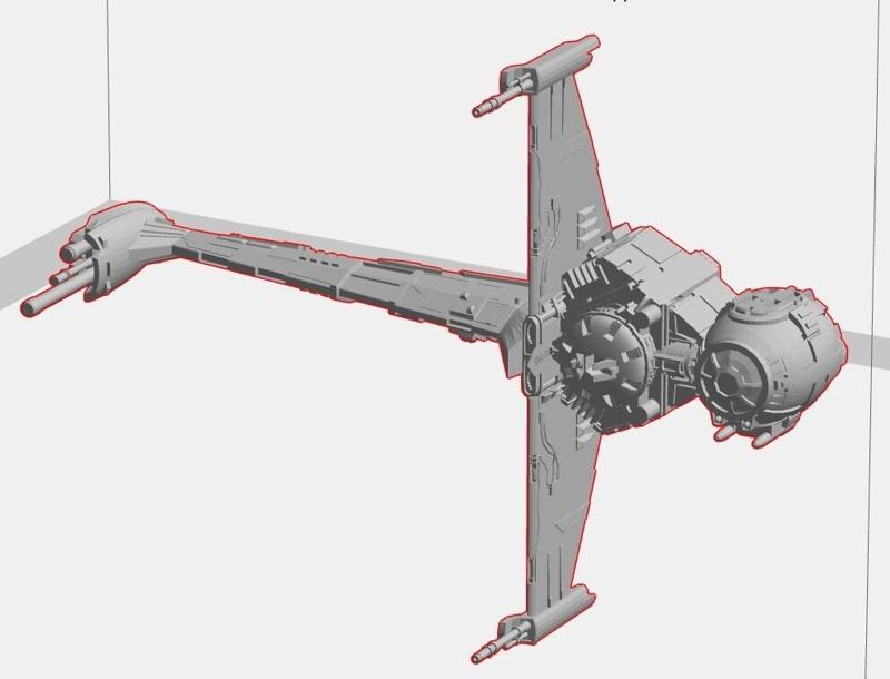 Imperial B-Wing Star fighter - Star Wars STL