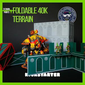 Foldable terrain set for space W game, WTC compilant