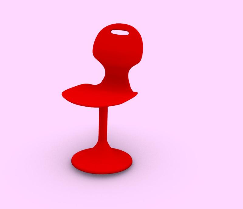🪑 Round Base Stool for Barbie - Furniture Scale 1/6