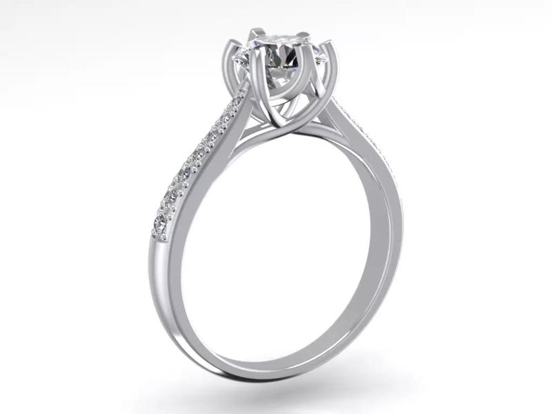 Engagement Ring  STL File Format ready For 3D Printing - CC66