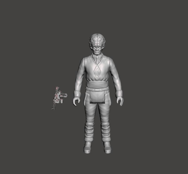 PONS LIMBIC, BRAINIAC, VINTAGE CUSTOM STAR WARS ACTION FIGURE, KENNER 3.75", 6" CREATURE CANTINA ALIEN PATRON, 5 POA, 1/18, 1/6