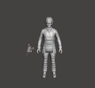 PONS LIMBIC, BRAINIAC, VINTAGE CUSTOM STAR WARS ACTION FIGURE, KENNER 3.75", 6" CREATURE CANTINA ALIEN PATRON, 5 POA, 1/18, 1/6
