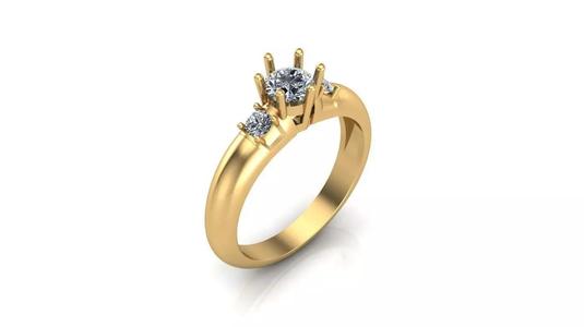 Engagement ring 3d model heart Design 3D print model