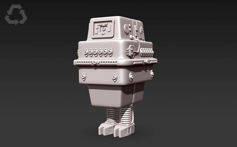 GONK POWER DROID 3D PRINT STL - STAR WARS LEGION AND 3.75 ACTION FIGURE SCALES