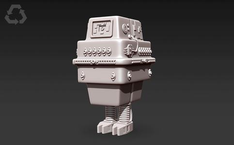 GONK POWER DROID 3D PRINT STL - STAR WARS LEGION AND 3.75 ACTION FIGURE SCALES