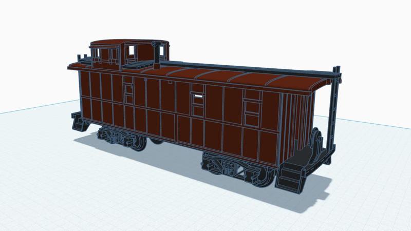 G Scale 1:29 Steel Caboose with Cupola
