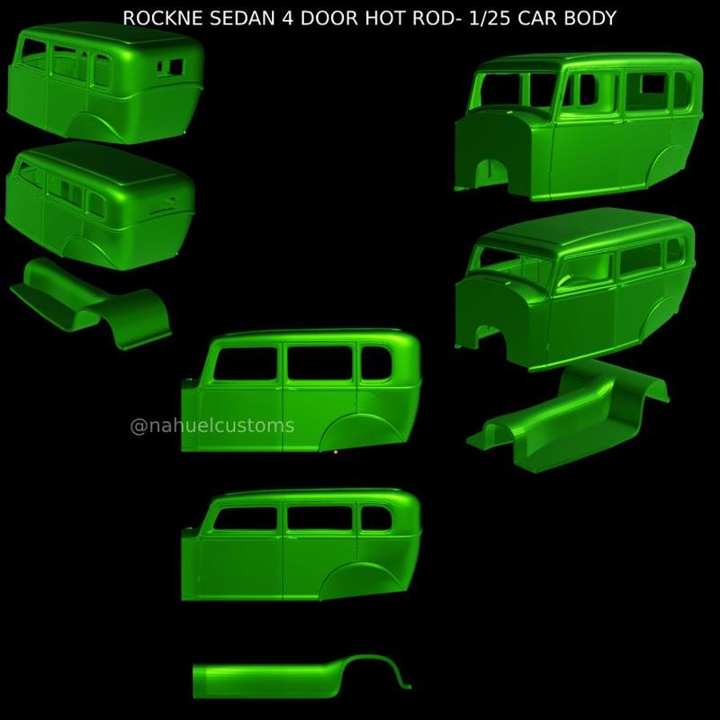 ROCKNE SEDAN 4 DOOR HOT ROD- 1/25 CAR BODY