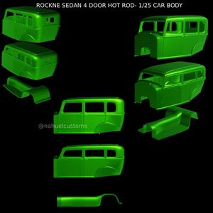 ROCKNE SEDAN 4 DOOR HOT ROD- 1/25 CAR BODY