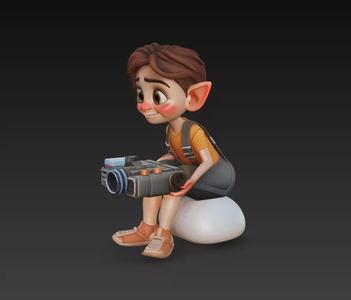 Adventurer Boy 3D Character Model - High-Quality Stylized