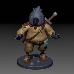 Crow Dude - Adventure bird with cape and sword