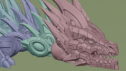 🐉 Flexi Sci-Fi Mecha Dragon – STL | Highly Detailed Print-in-Place Edition