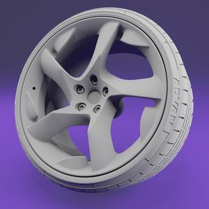 Ferrari SF90 Stradale style - Scale Model Wheel set - Rim and Tyre