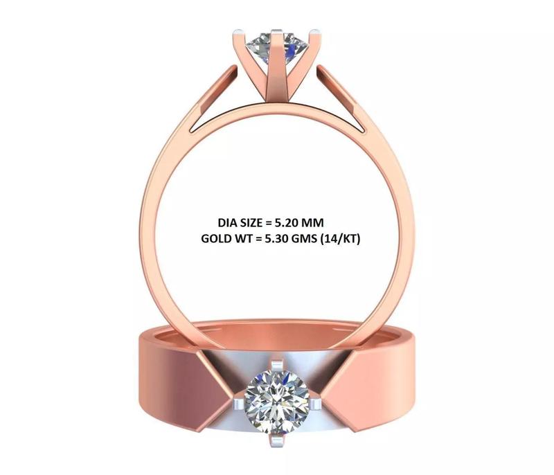 Single Diamond Classy Mens Ring GR-82