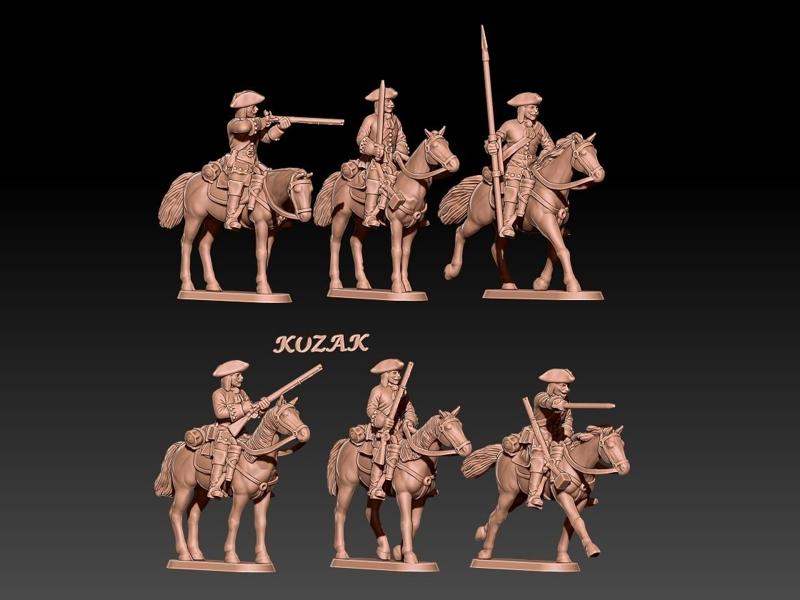 russian dragoons for GNW (1700-1721) with tricorne set 1